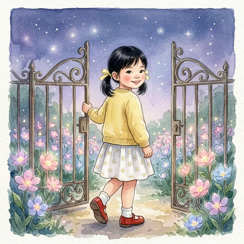 Interior page from Lily and the Starlight Garden