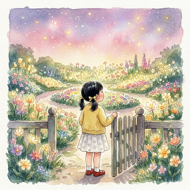 Interior page from Lily and the Starlight Garden